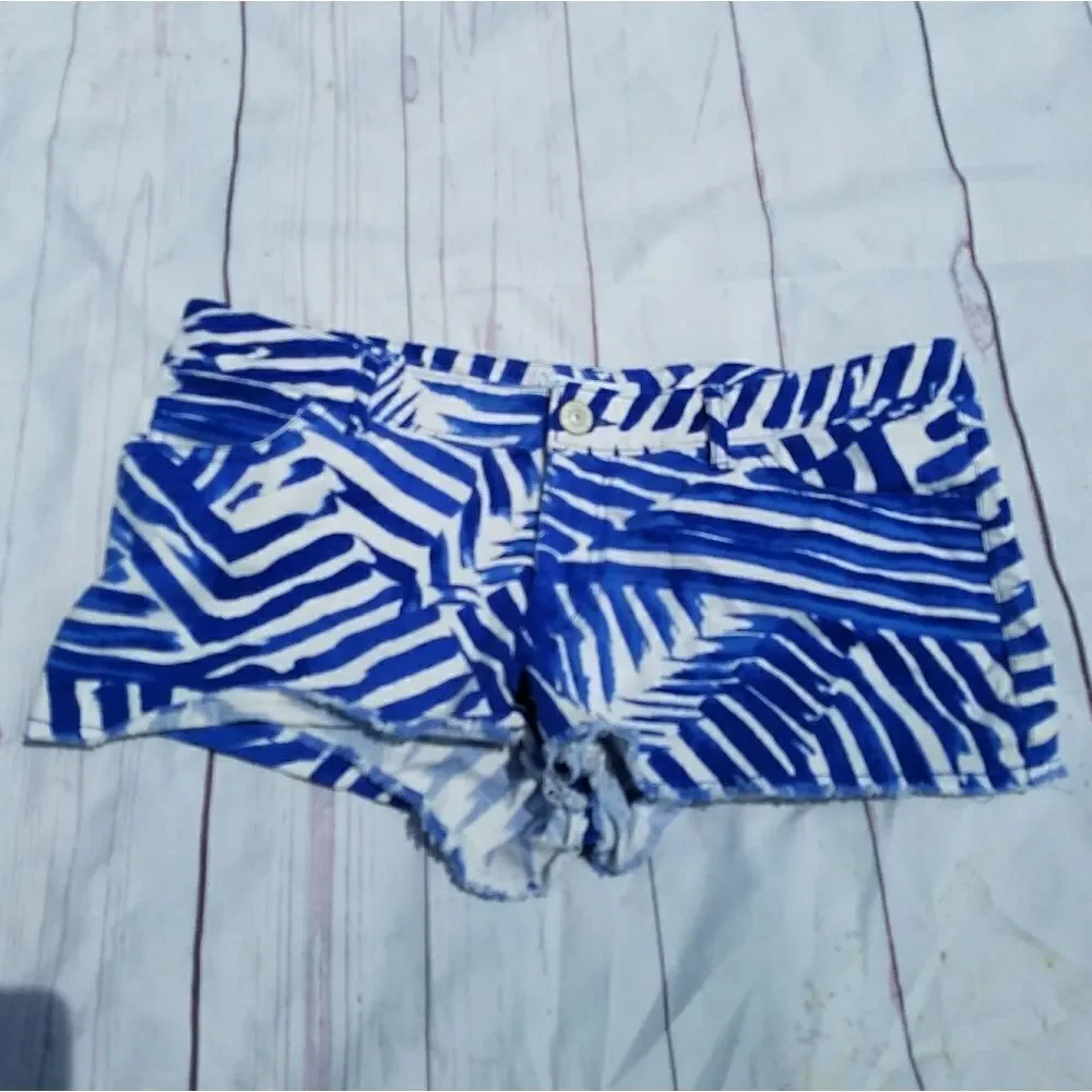 3/$25 Express shorts white blue strokes 10